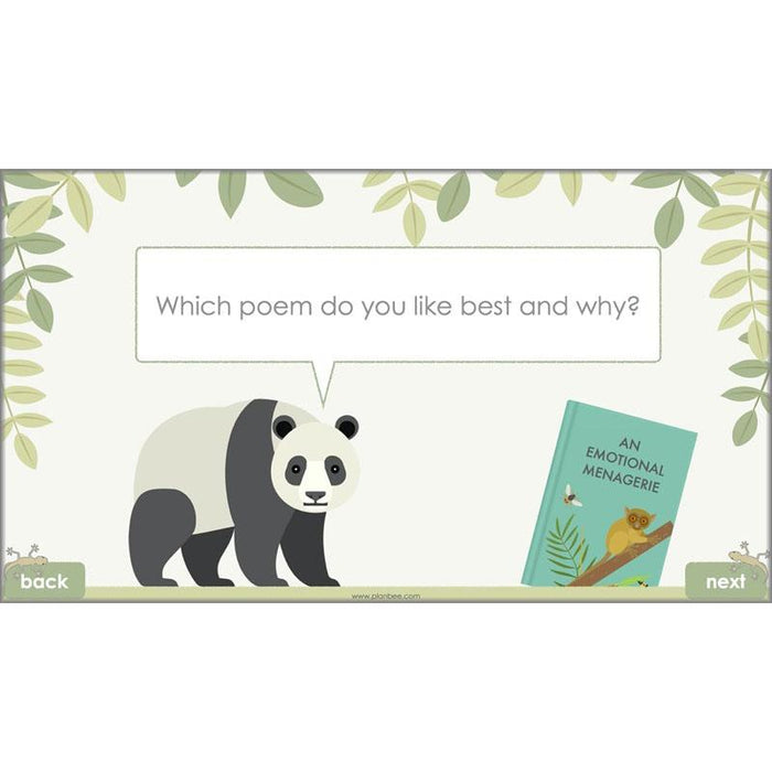 Year 6 Poetry Lessons | An Emotional Menagerie by PlanBee