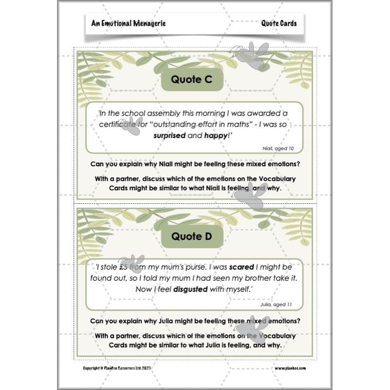 Year 6 Poetry Lessons | An Emotional Menagerie by PlanBee