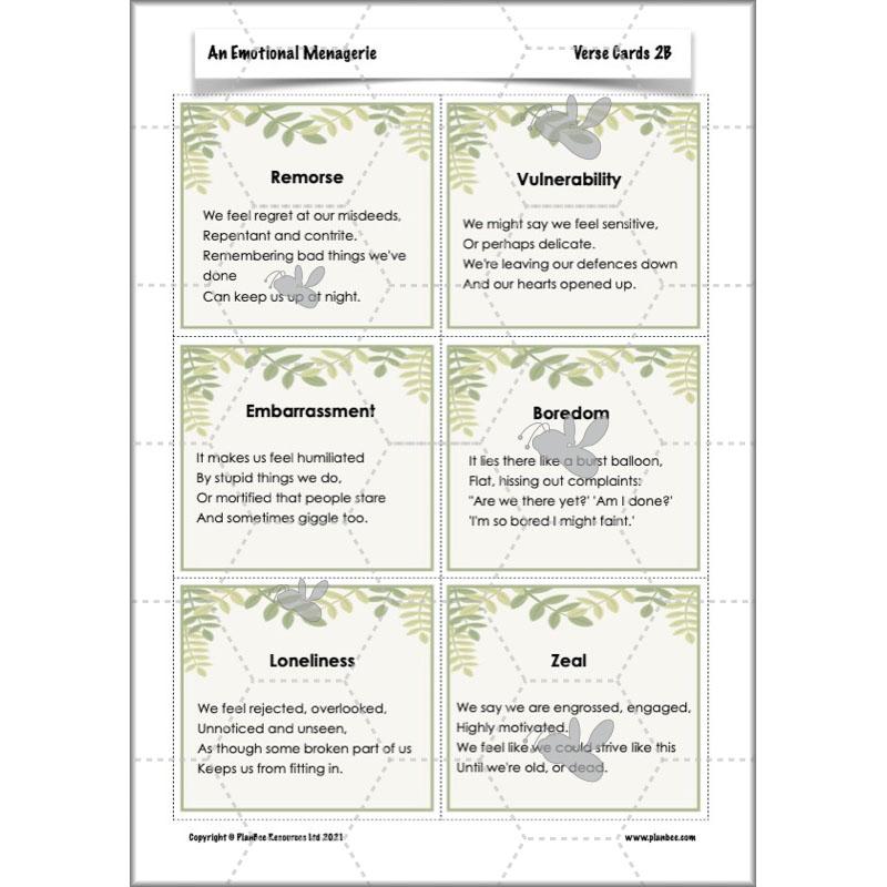 Year 6 Poetry Lessons | An Emotional Menagerie by PlanBee