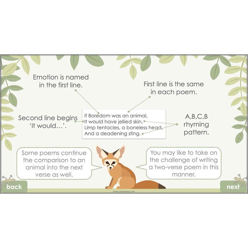 Year 6 Poetry Lessons | An Emotional Menagerie by PlanBee