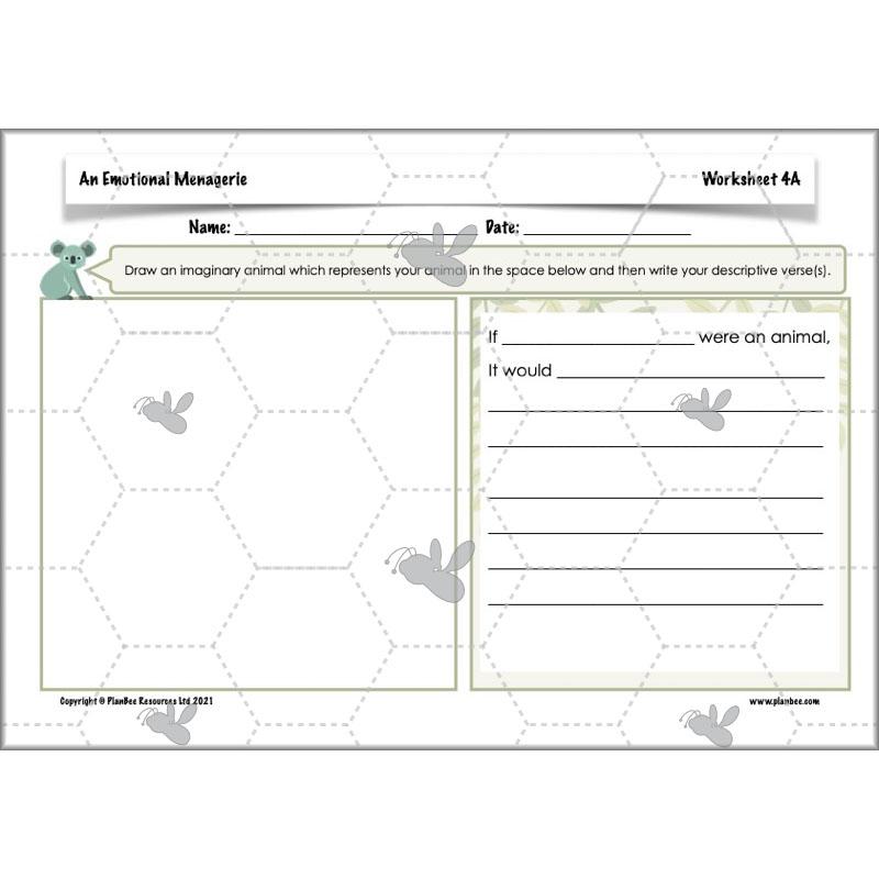 Year 6 Poetry Lessons | An Emotional Menagerie by PlanBee