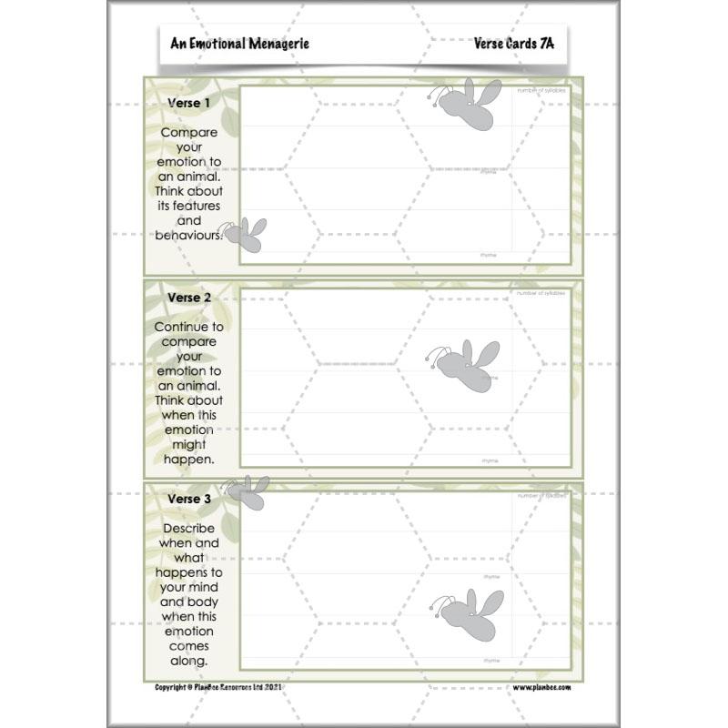 Year 6 Poetry Lessons | An Emotional Menagerie by PlanBee