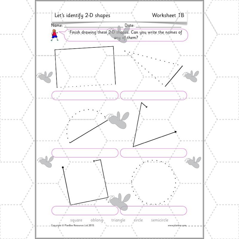 PlanBee Names of 2D shapes Year 1 Maths by PlanBee