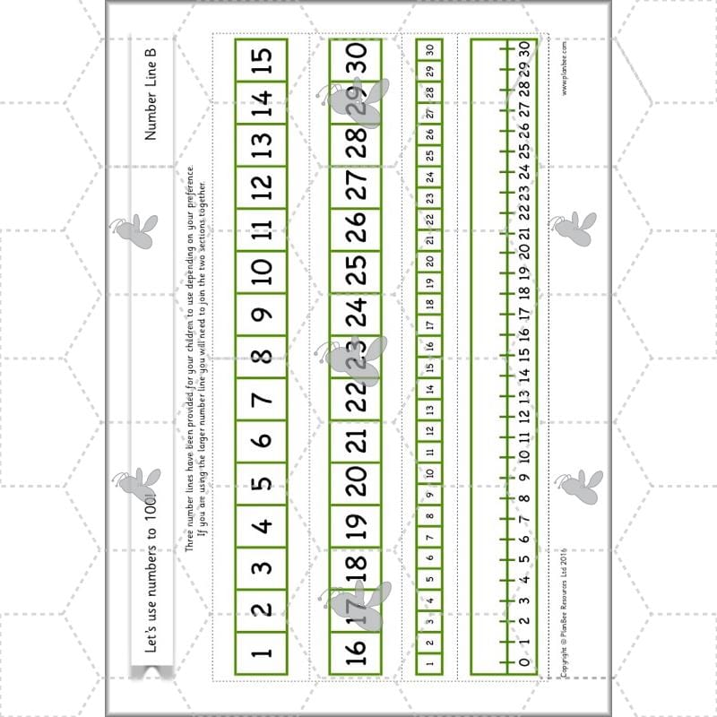 PlanBee Let's use numbers to 100 - Year 1 Maths resource pack