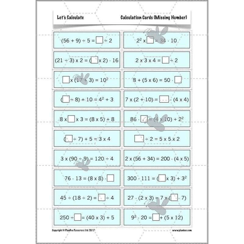 PlanBee Let's Calculate - Year 5 Problem-solving Plans and Resources PlanBee