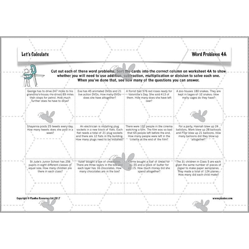 PlanBee Let's Calculate - Year 5 Problem-solving Plans and Resources PlanBee