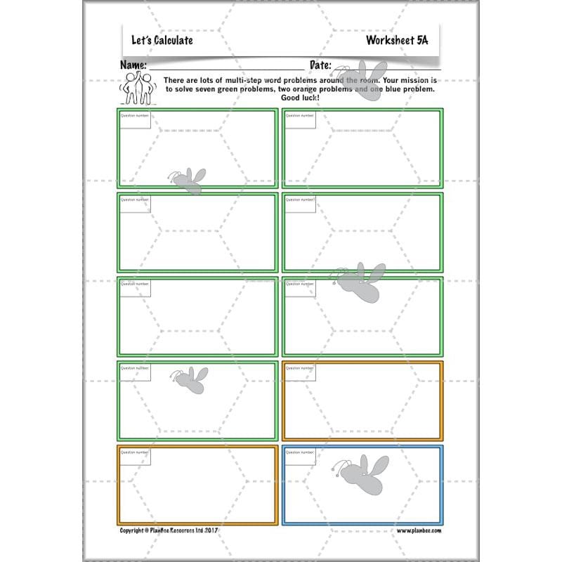 PlanBee Let's Calculate - Year 5 Problem-solving Plans and Resources PlanBee