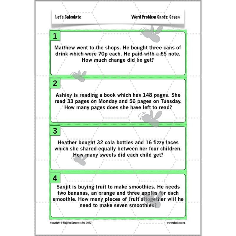 PlanBee Let's Calculate - Year 5 Problem-solving Plans and Resources PlanBee