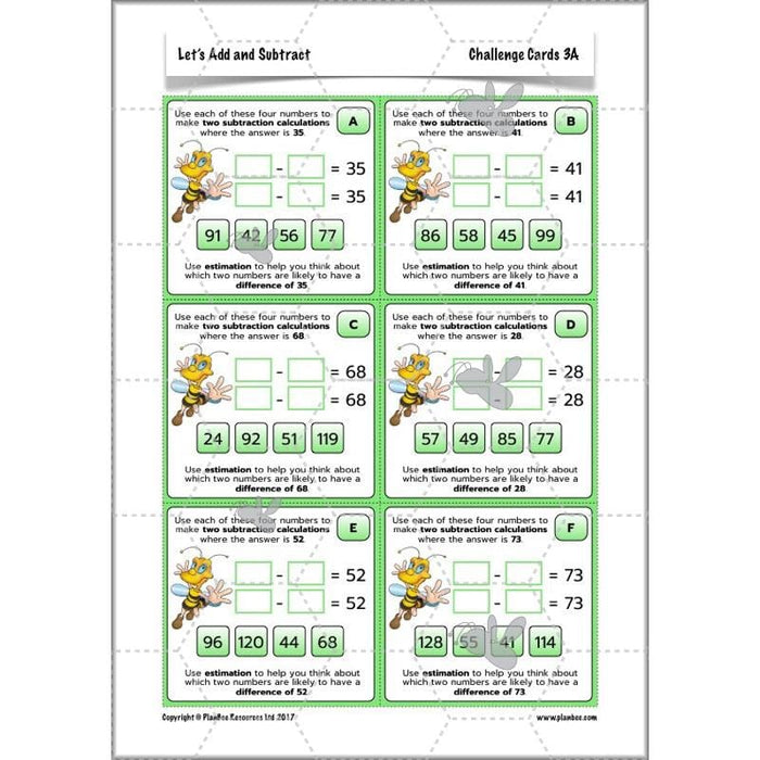 PlanBee Let's Add and Subtract: Maths Lesson Plans and Resources Year 3