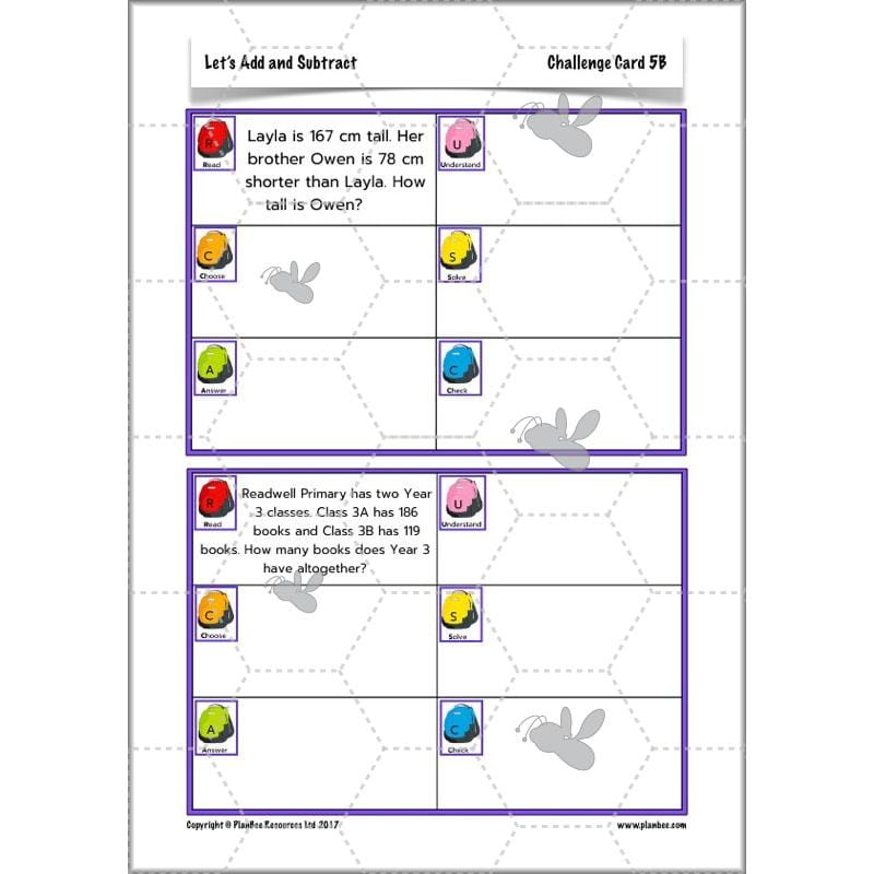 PlanBee Let's Add and Subtract: Maths Lesson Plans and Resources Year 3