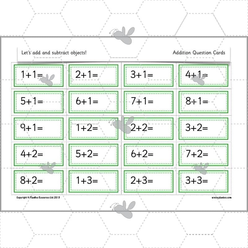 PlanBee Let’s add and subtract objects - KS1 maths number plans