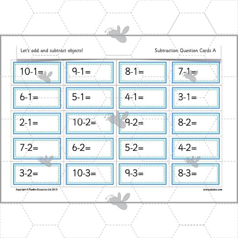 PlanBee Let’s add and subtract objects - KS1 maths number plans