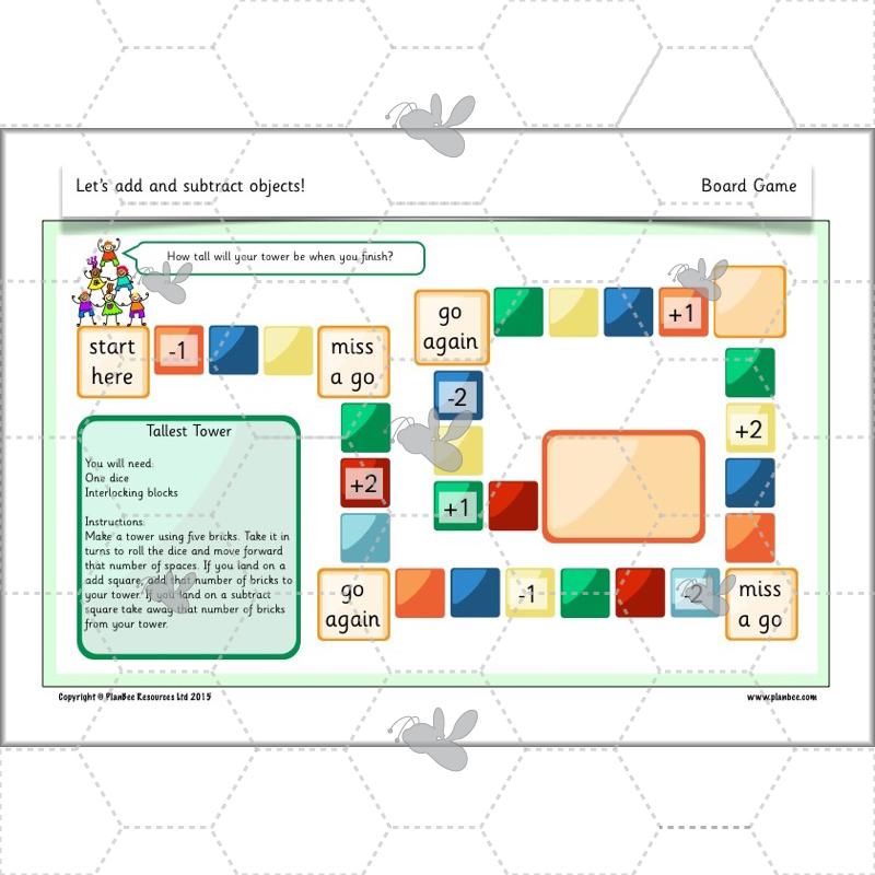 PlanBee Let’s add and subtract objects - KS1 maths number plans