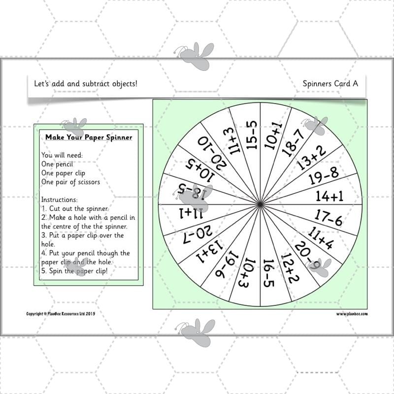 PlanBee Let’s add and subtract objects - KS1 maths number plans