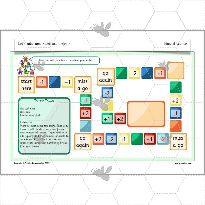PlanBee Let’s add and subtract objects - KS1 maths number plans