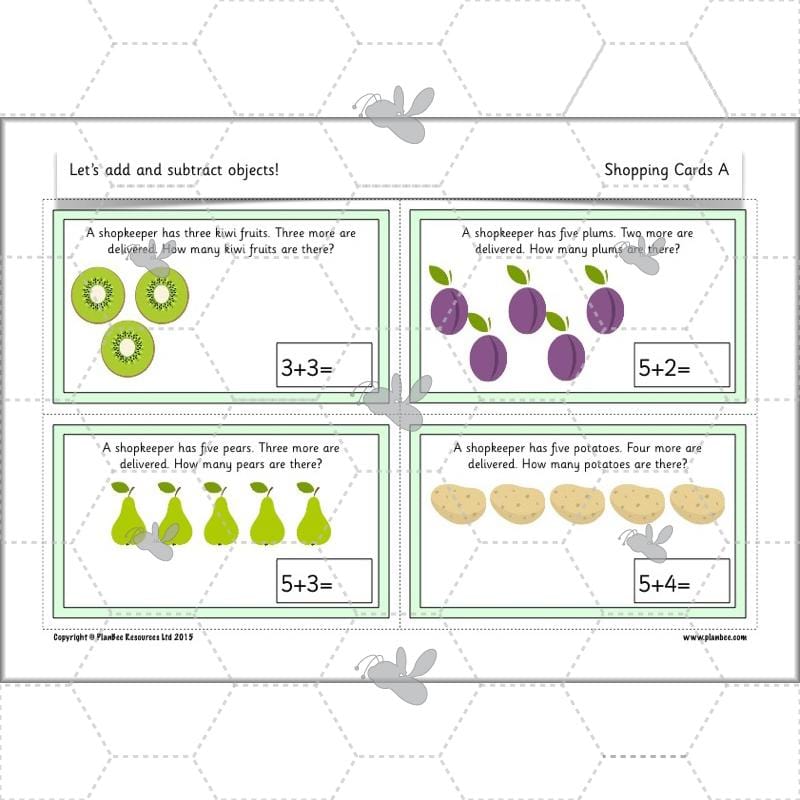 PlanBee Let’s add and subtract objects - KS1 maths number plans