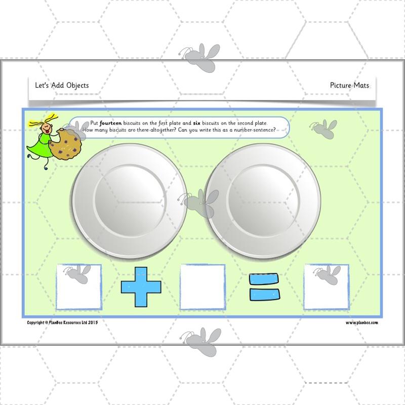 PlanBee Year 1 Addition to 20 Adding Objects Maths by PlanBee