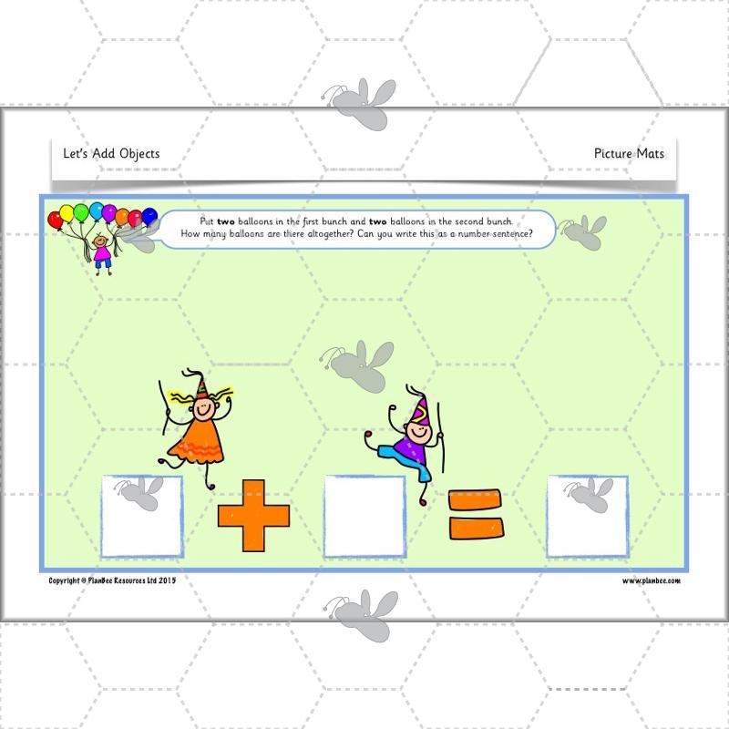 PlanBee Year 1 Addition to 20 Adding Objects Maths by PlanBee