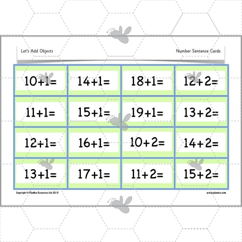 PlanBee Year 1 Addition to 20 Adding Objects Maths by PlanBee
