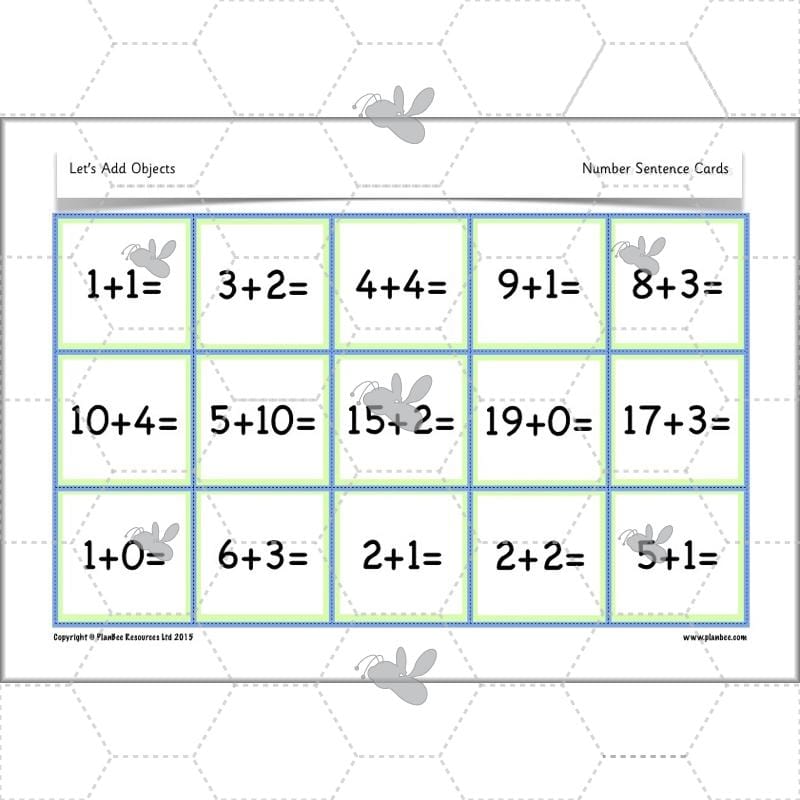 PlanBee Year 1 Addition to 20 Adding Objects Maths by PlanBee