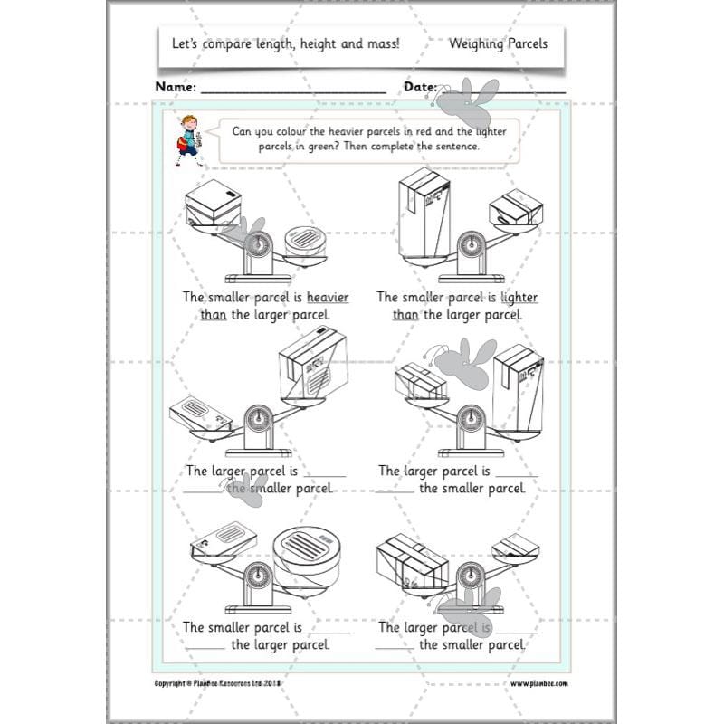 PlanBee Let's compare length, height and mass - KS1 Maths Resources and Plans