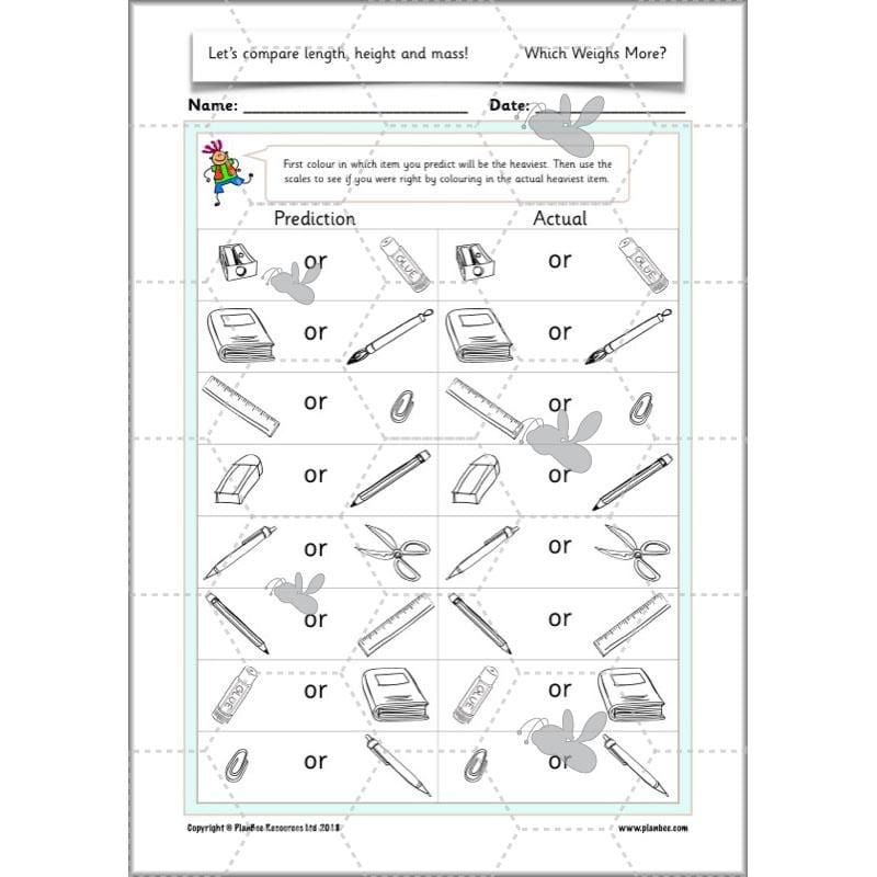 PlanBee Let's compare length, height and mass - KS1 Maths Resources and Plans