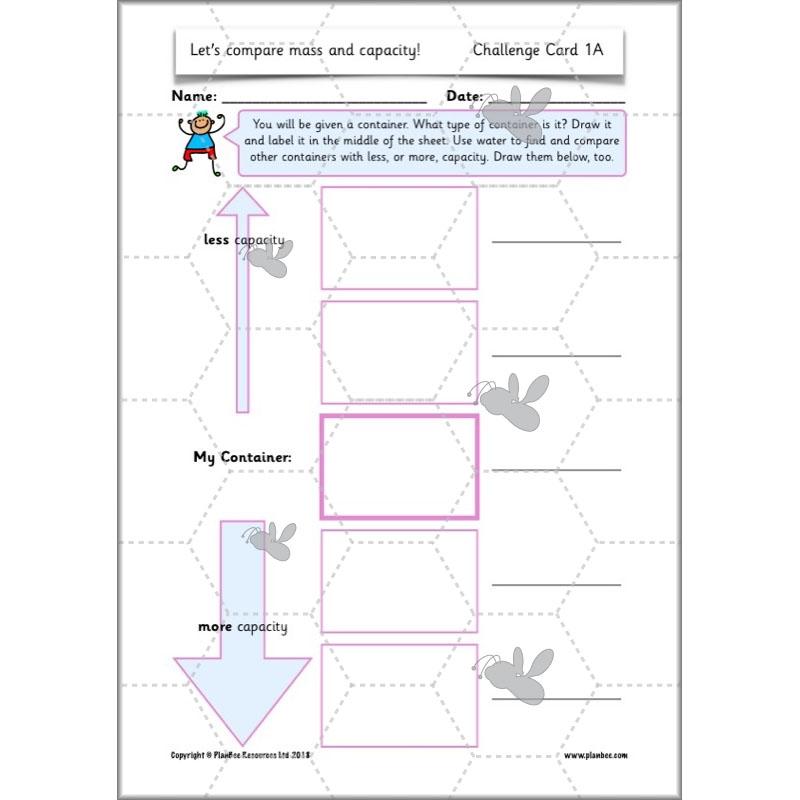 PlanBee Let’s compare mass and capacity - Year 1 Maths planning pack