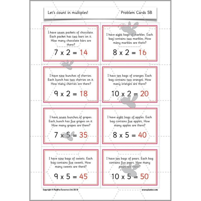 PlanBee Let’s count in multiples - maths for Year 1 KS1