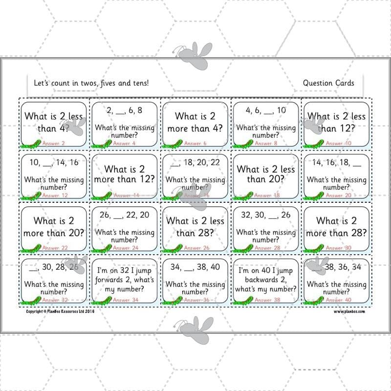 PlanBee Let’s count in twos, fives and tens - KS1 Year 1 Maths