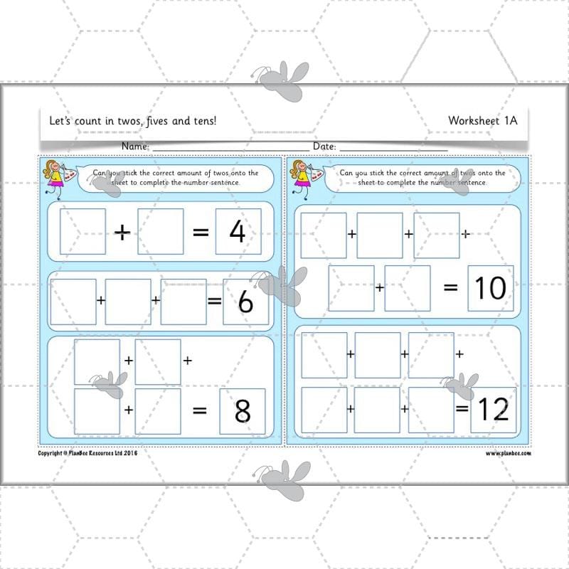 PlanBee Let’s count in twos, fives and tens - KS1 Year 1 Maths