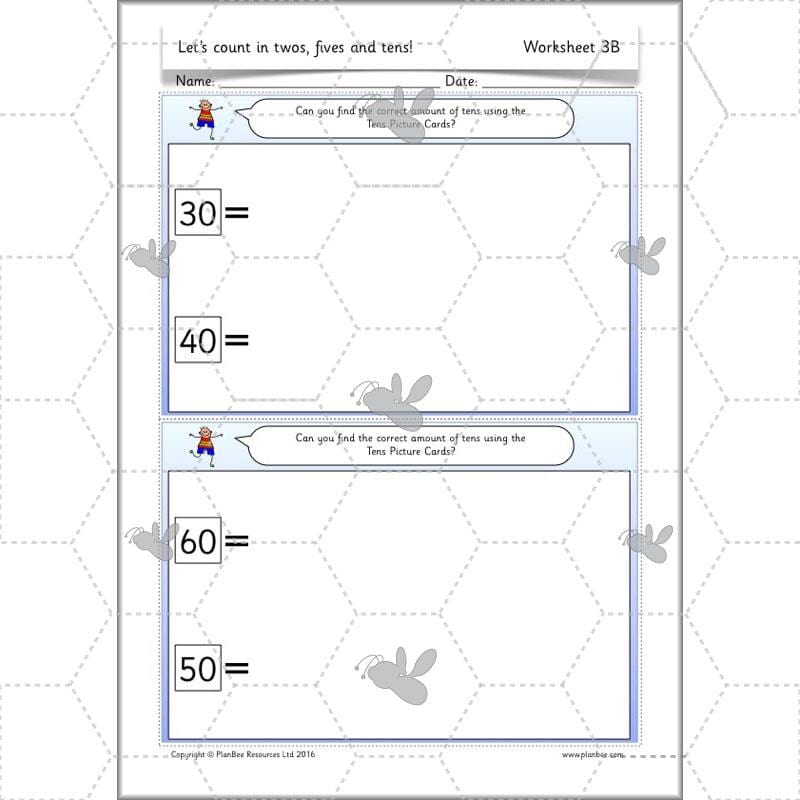 PlanBee Let’s count in twos, fives and tens - KS1 Year 1 Maths