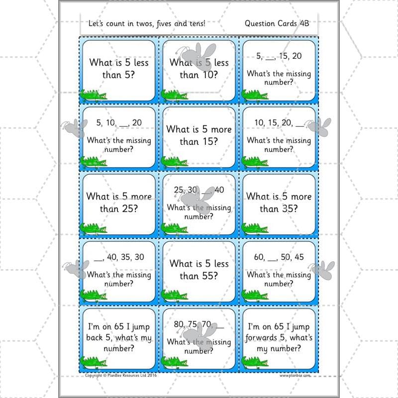 PlanBee Let’s count in twos, fives and tens - KS1 Year 1 Maths