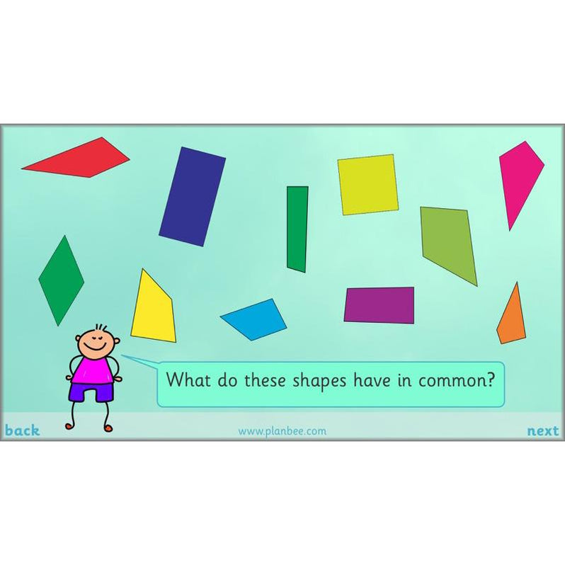 Properties of 2D Shapes Year 2 Maths Lessons by PlanBee