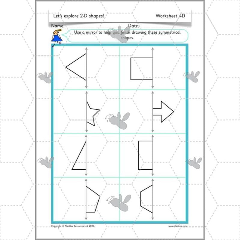 Properties of 2D Shapes Year 2 Maths Lessons by PlanBee