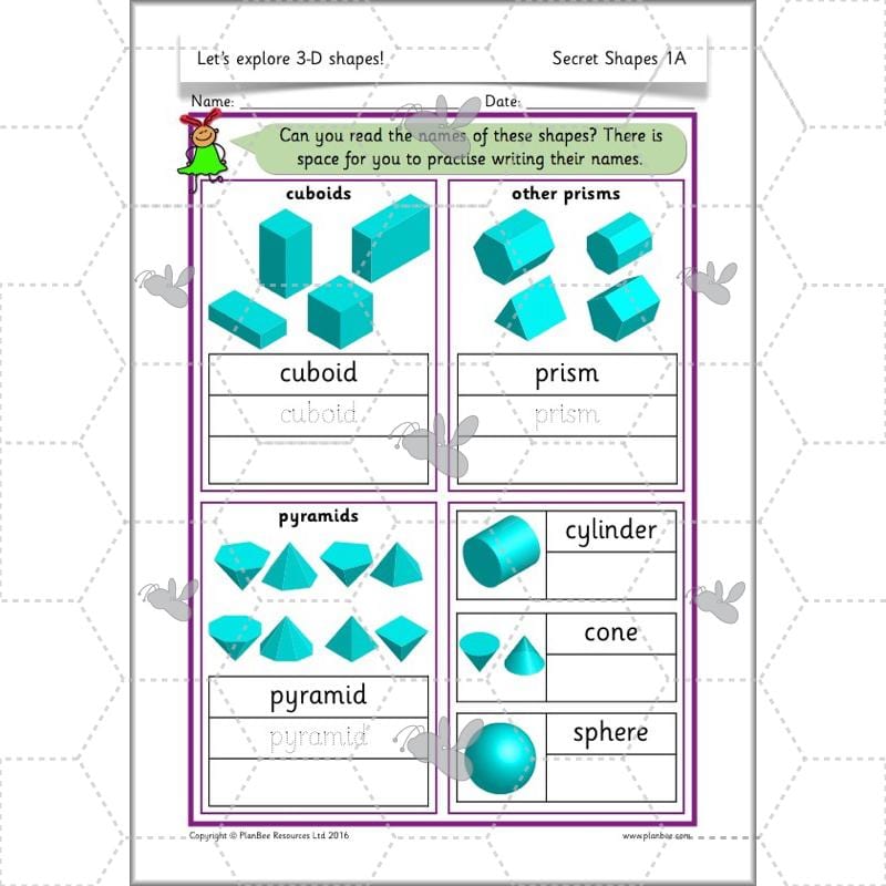 PlanBee Explore 3D Shapes Year 2 Maths Lesson by PlanBee
