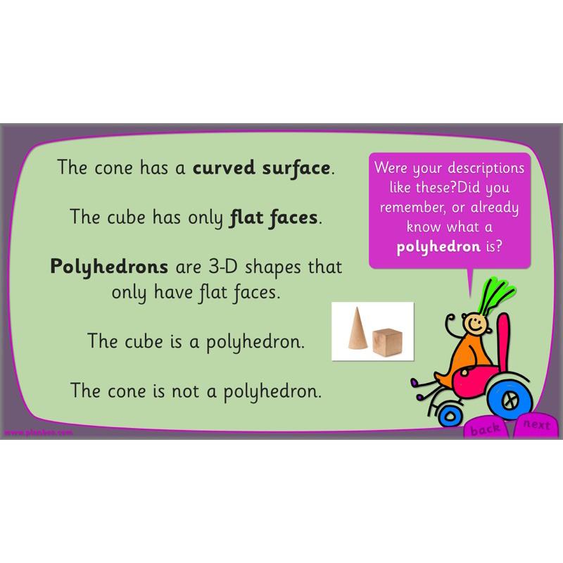 PlanBee Explore 3D Shapes Year 2 Maths Lesson by PlanBee