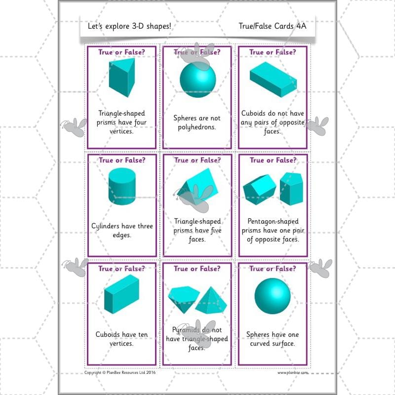 PlanBee Explore 3D Shapes Year 2 Maths Lesson by PlanBee