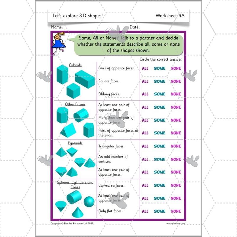 PlanBee Explore 3D Shapes Year 2 Maths Lesson by PlanBee