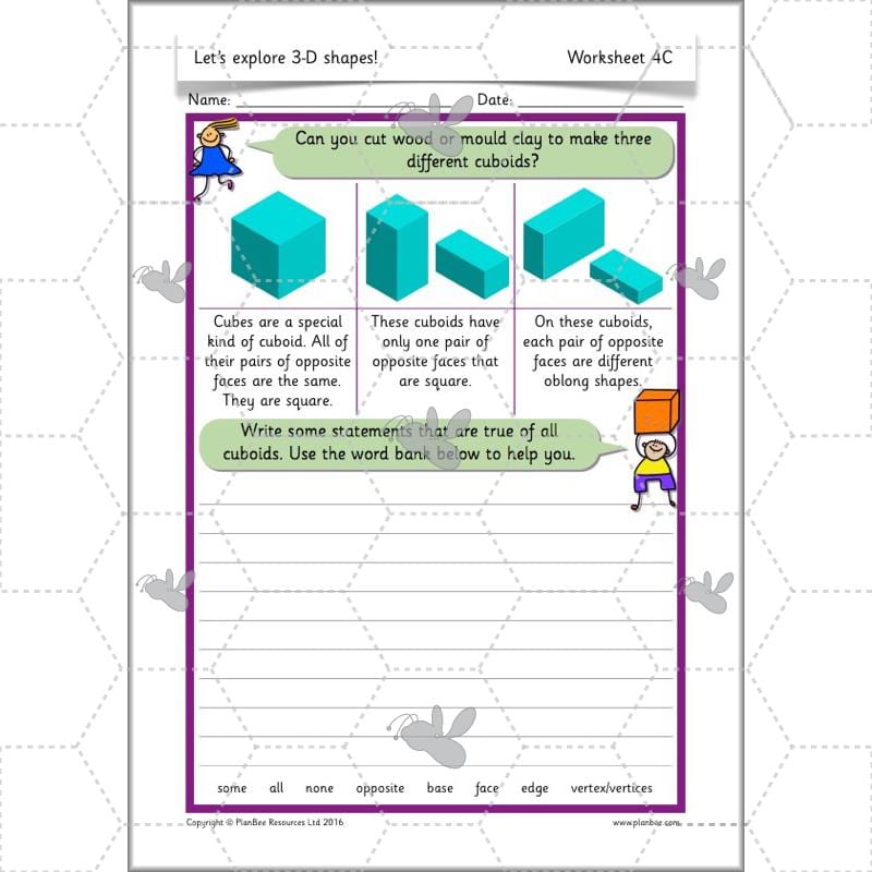 PlanBee Explore 3D Shapes Year 2 Maths Lesson by PlanBee