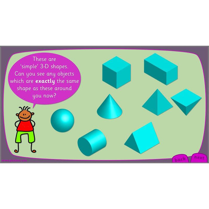 PlanBee Explore 3D Shapes Year 2 Maths Lesson by PlanBee