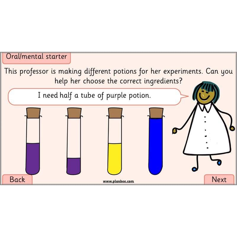 PlanBee Let's Find Fractions - Year 2 Maths - Measurement Planning