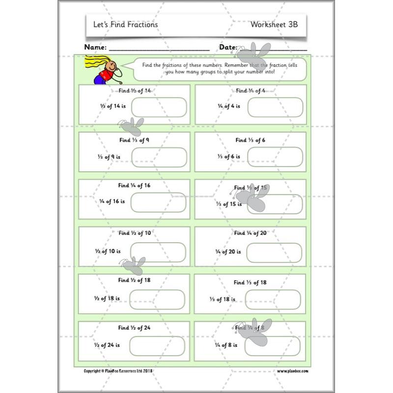 PlanBee Let's Find Fractions - Year 2 Maths - Measurement Planning