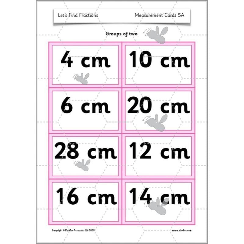 PlanBee Let's Find Fractions - Year 2 Maths - Measurement Planning