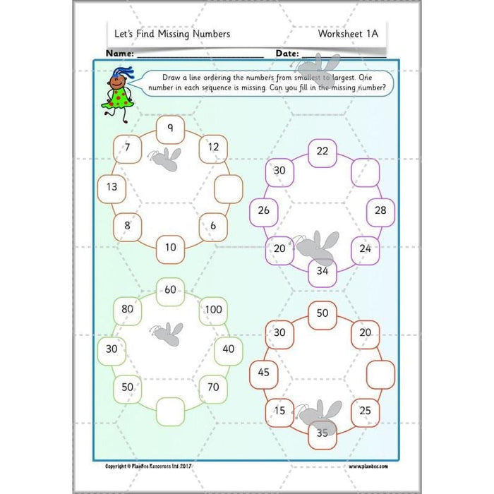 PlanBee Missing Numbers KS1 FREE Year 1 Maths Scheme by PlanBee