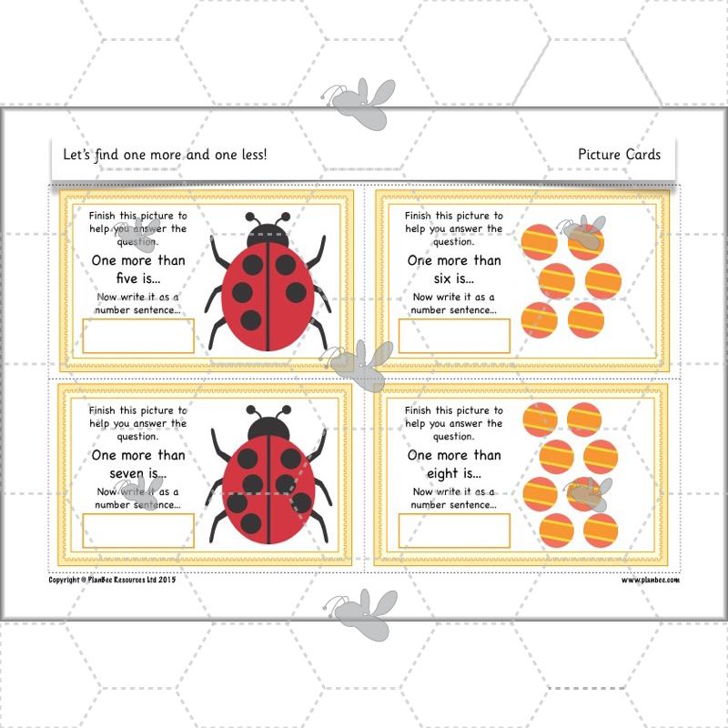 PlanBee Let’s find one more and one less - KS1 Maths planning and resources