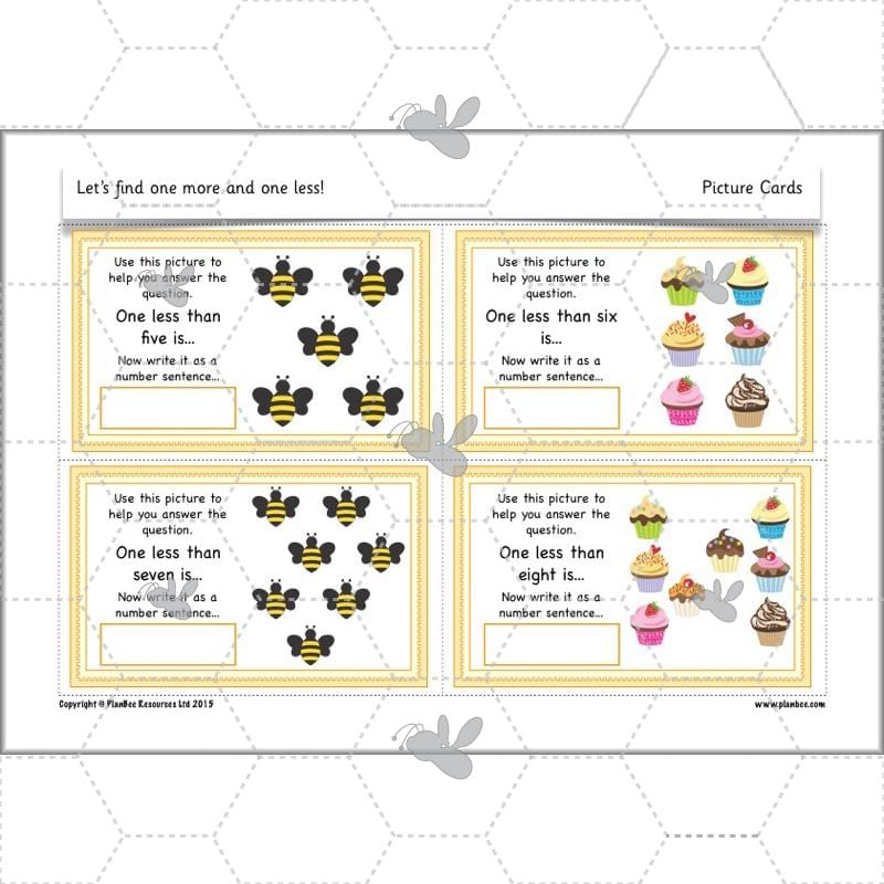 PlanBee Let’s find one more and one less - KS1 Maths planning and resources