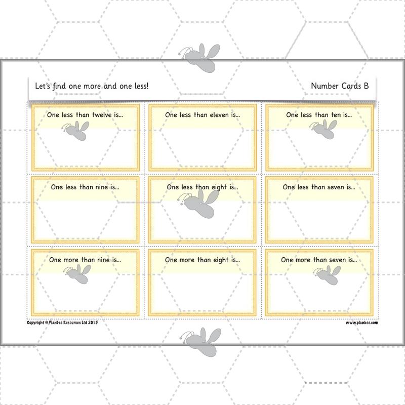 PlanBee Let’s find one more and one less - KS1 Maths planning and resources