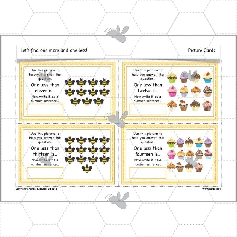 PlanBee Let’s find one more and one less - KS1 Maths planning and resources