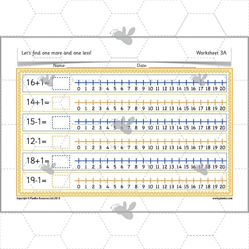 PlanBee Let’s find one more and one less - KS1 Maths planning and resources