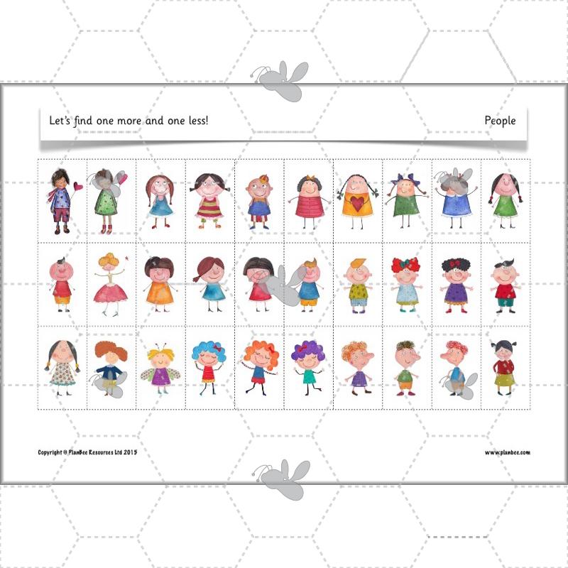 PlanBee Let’s find one more and one less - KS1 Maths planning and resources